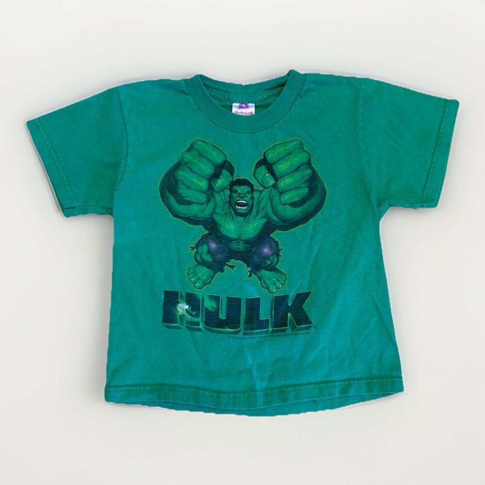 Vtg Y2K 2003 Marvel Hulk Kids T-Shirt Youth Medium Underoos 2000s Superhero
